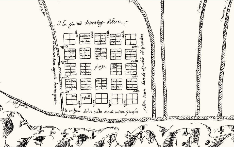 Trazado fundacional de la Villa de Santiago de León, Caracas
