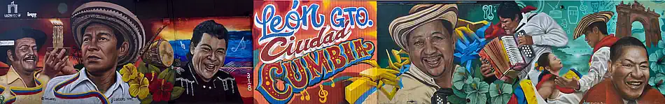 Mural Ciudad Cumbia en la colonia Presidenes de México